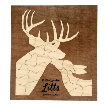 Personalized Deer Puzzle Guest Book 2000px