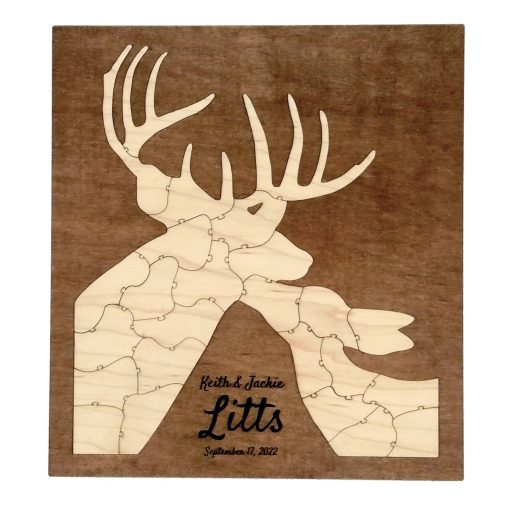 Personalized Deer Puzzle Guest Book 2000px