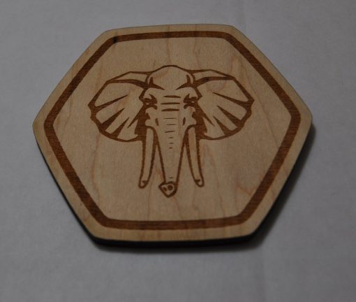 Elephant GlobalConservation ForceWood Coaster
