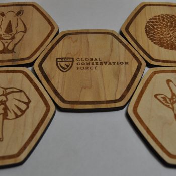 global conservation force wood coaster set