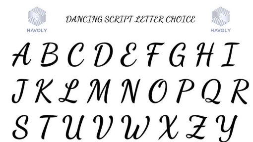 Dancing Script Letter Font