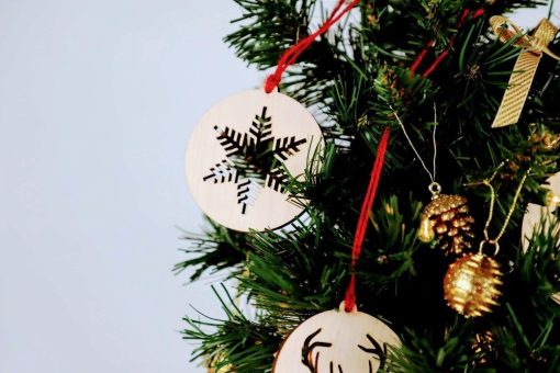 Set-of-5-DIY-Ornaments-3 -Set of Five Wood Cutout Christmas Ornaments