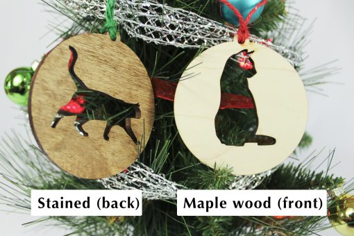 labelled-cat -Set of 6 Blank Cat Cutout Ornaments