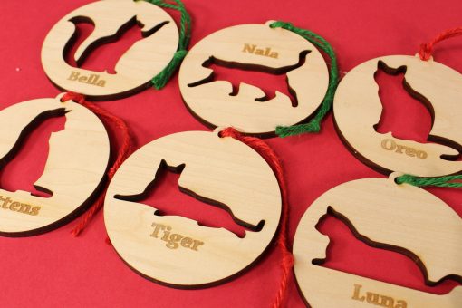 ornament308 -Cat Cutout Ornament & Magnet