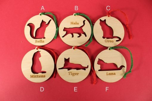 ornament317 -Cat Cutout Ornament & Magnet