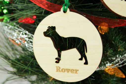 ornament325 -Wooden Dog Cutout Ornament and Magnet