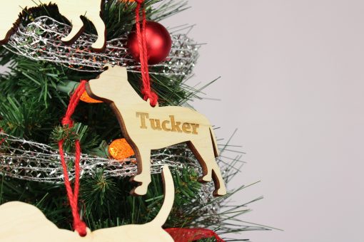 ornament337 -Personalized Wooden Dog Ornament | Any Breed