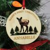 ornamentdeer361-e1576009069593 -Personalized Baby’s First Christmas Ornament
