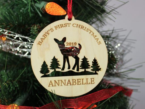 ornamentdeer361-e1576009069593 -Personalized Baby’s First Christmas Ornament