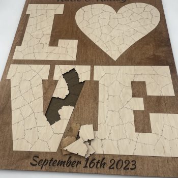 Love Puzzle Wedding Guest Book