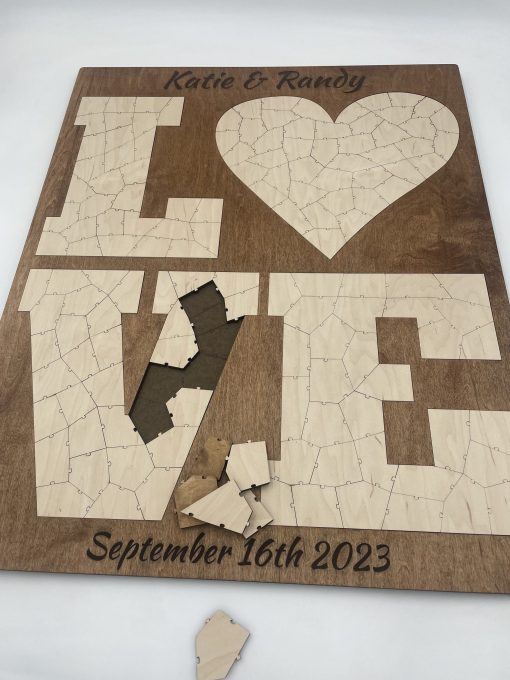 Love Puzzle Wedding Guest Book