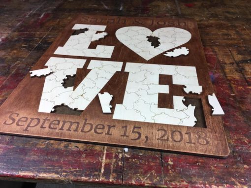love engraved guest book alternative