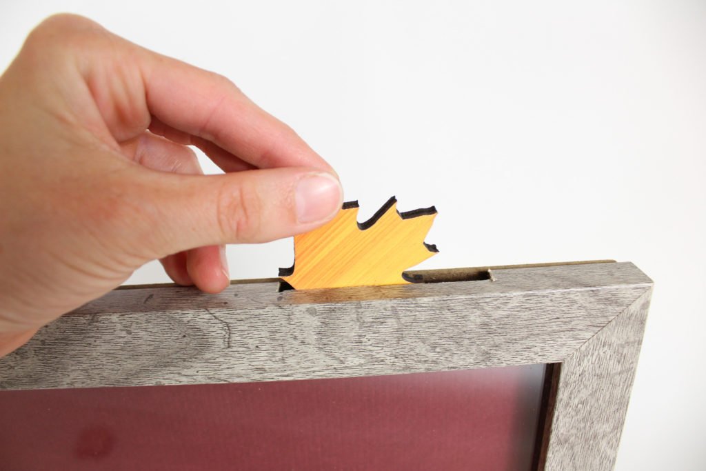 fall leaf wooden piece
