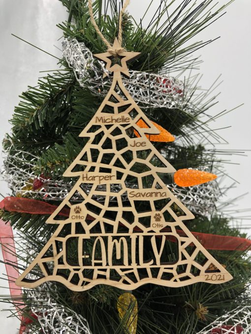 Family Tree Wooden Ornament