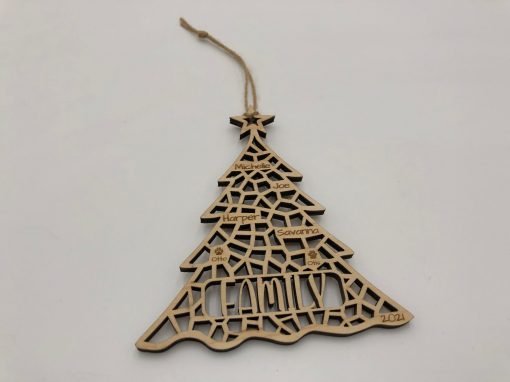 Wooden Family Tree Ornament