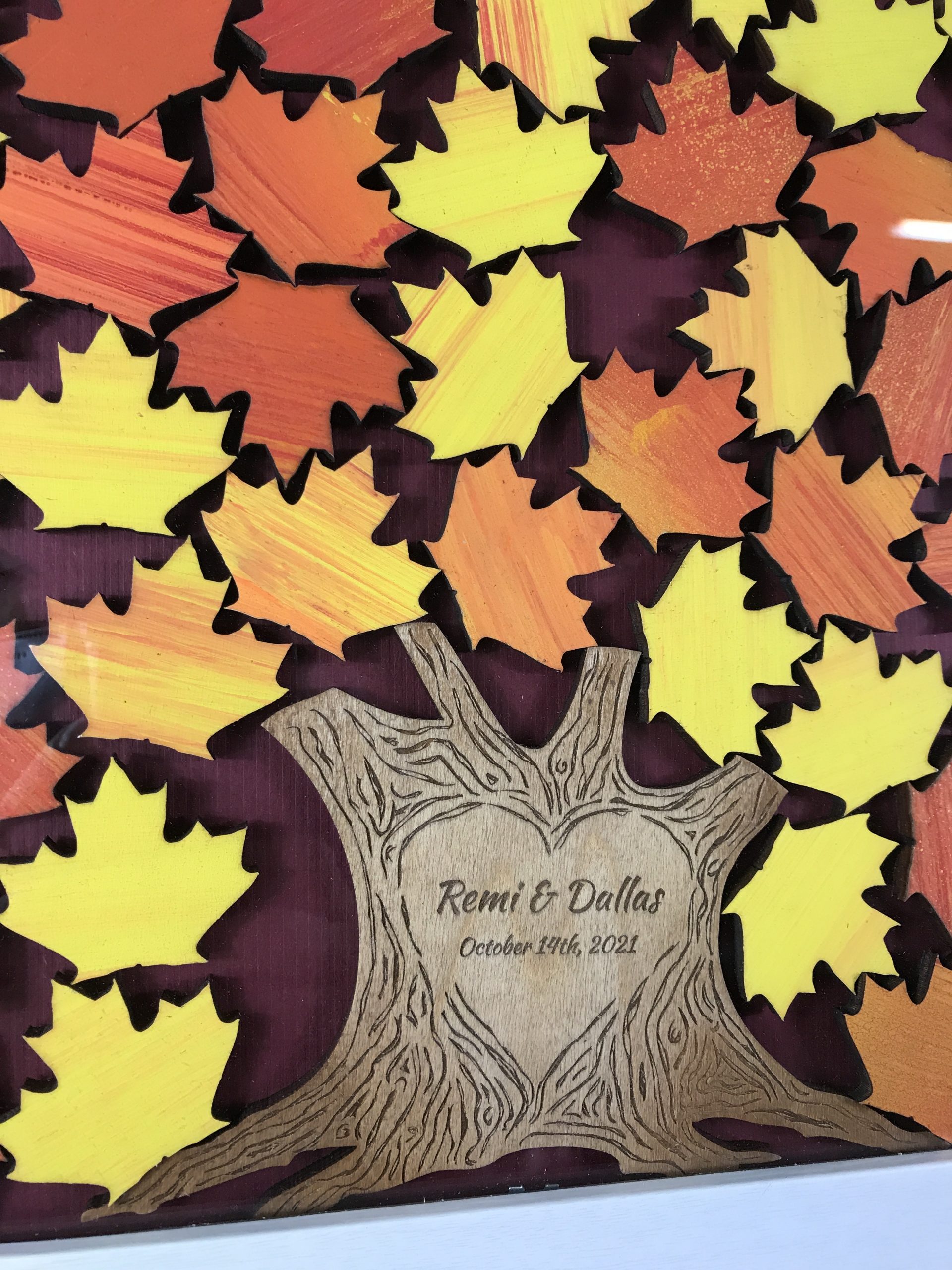 Fall Tree Drop Top Guest Book