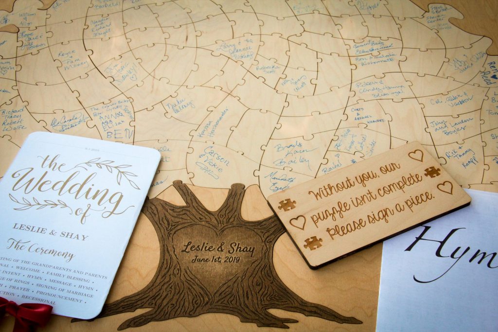 Wooden Wedding Guest book