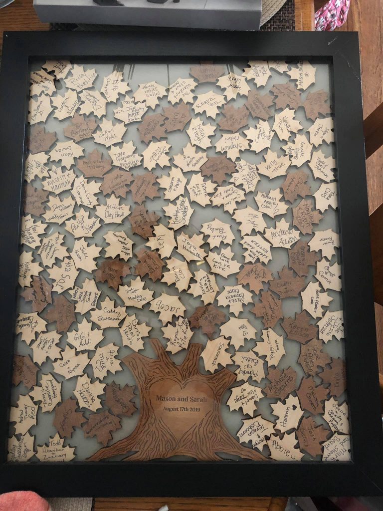 Drop Top Wedding Guest Book