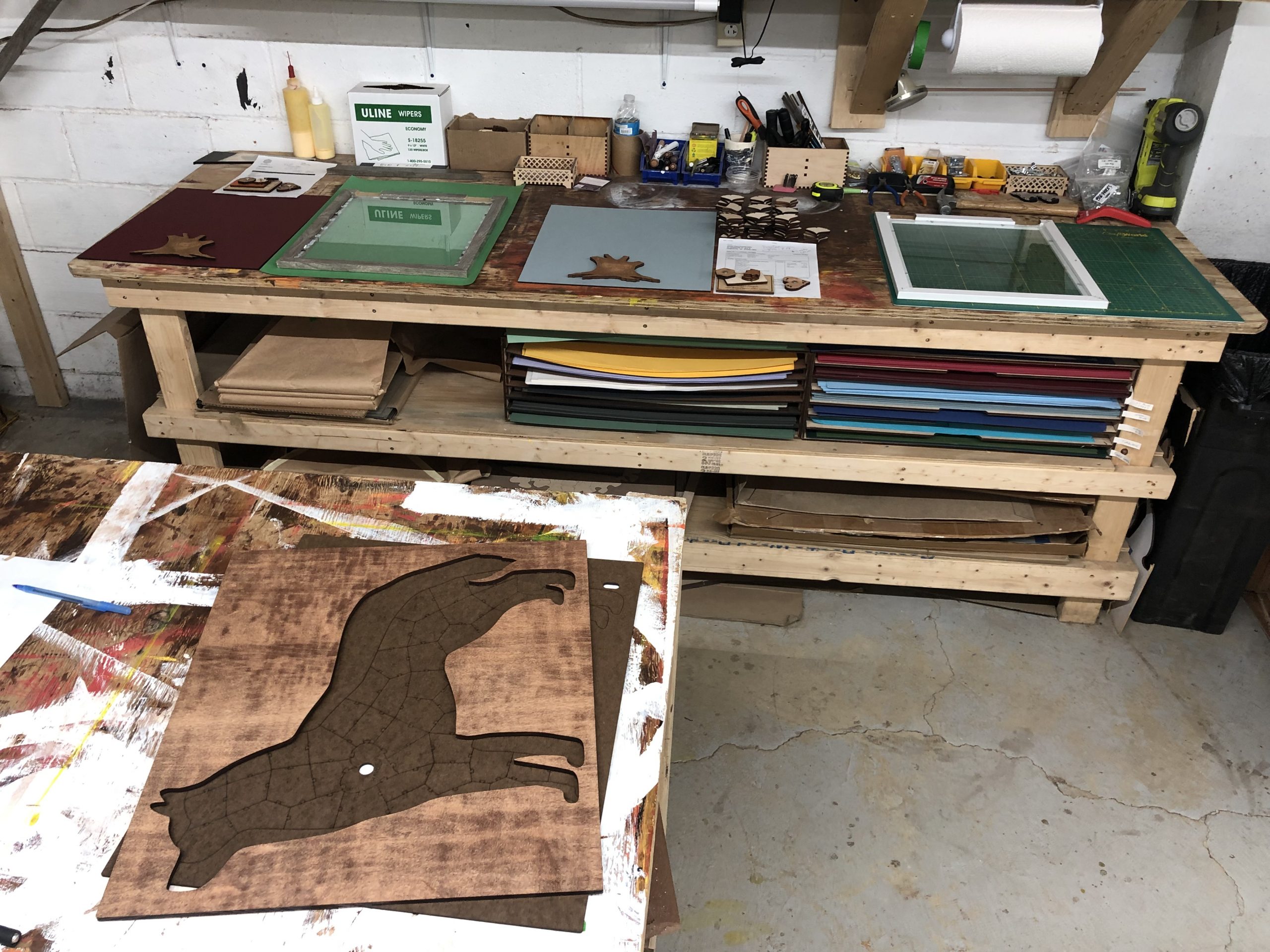 items partially completed in the shop
