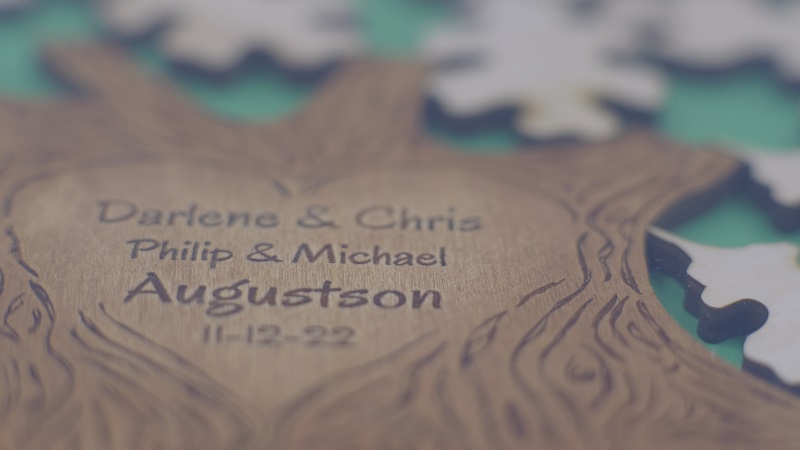 Engraved Trunk Close Up
