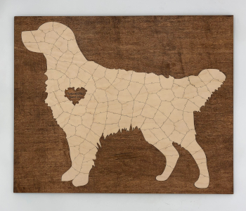 Golden Retriever Dog Puzzle Wedding Guest Book