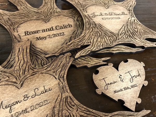 Custom Engraved Tree Trunks