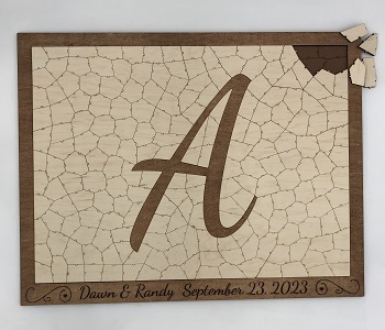 Letter Puzzle Wedding Guest Book Idea