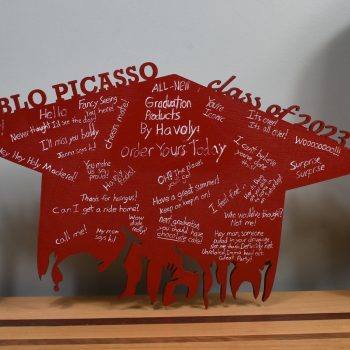 Personalized Class of 2023 'Grad Cap Cutout' Graduation Guest Book Alternative
