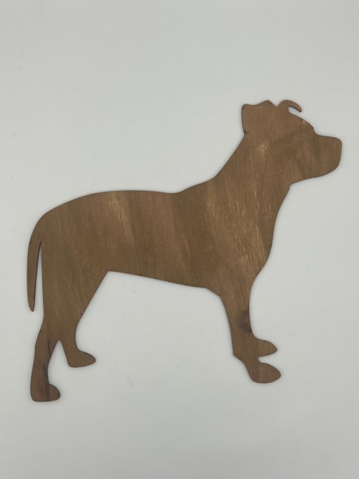Wooden Dog Silhouette Cutout - American Pitbull Terrier - Factory Blemished/Overstock