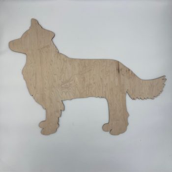 Wooden Cutout of a Husky dog breed silhouette