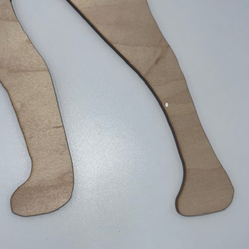 Wooden Dog Silhouette - Laser Cutout - Lab Dog Breed - Blemish Paint Image