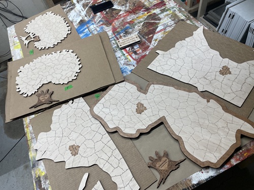 partially completed puzzles